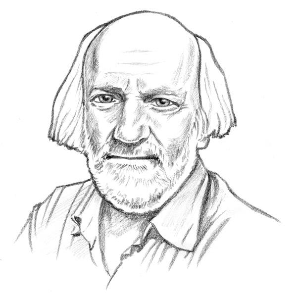 Portrait pencil sketch for book illustration